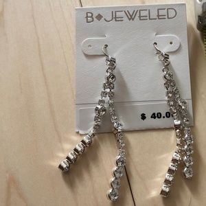 NWT: B Jeweled Fashion Dangle Earrings